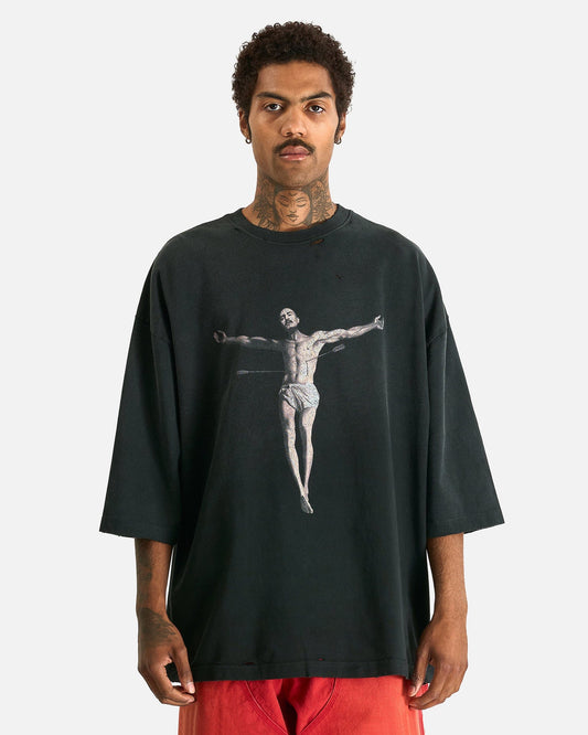 Willy Chavarria Men's T-Shirts Tarantula Buffalo Tee in Black