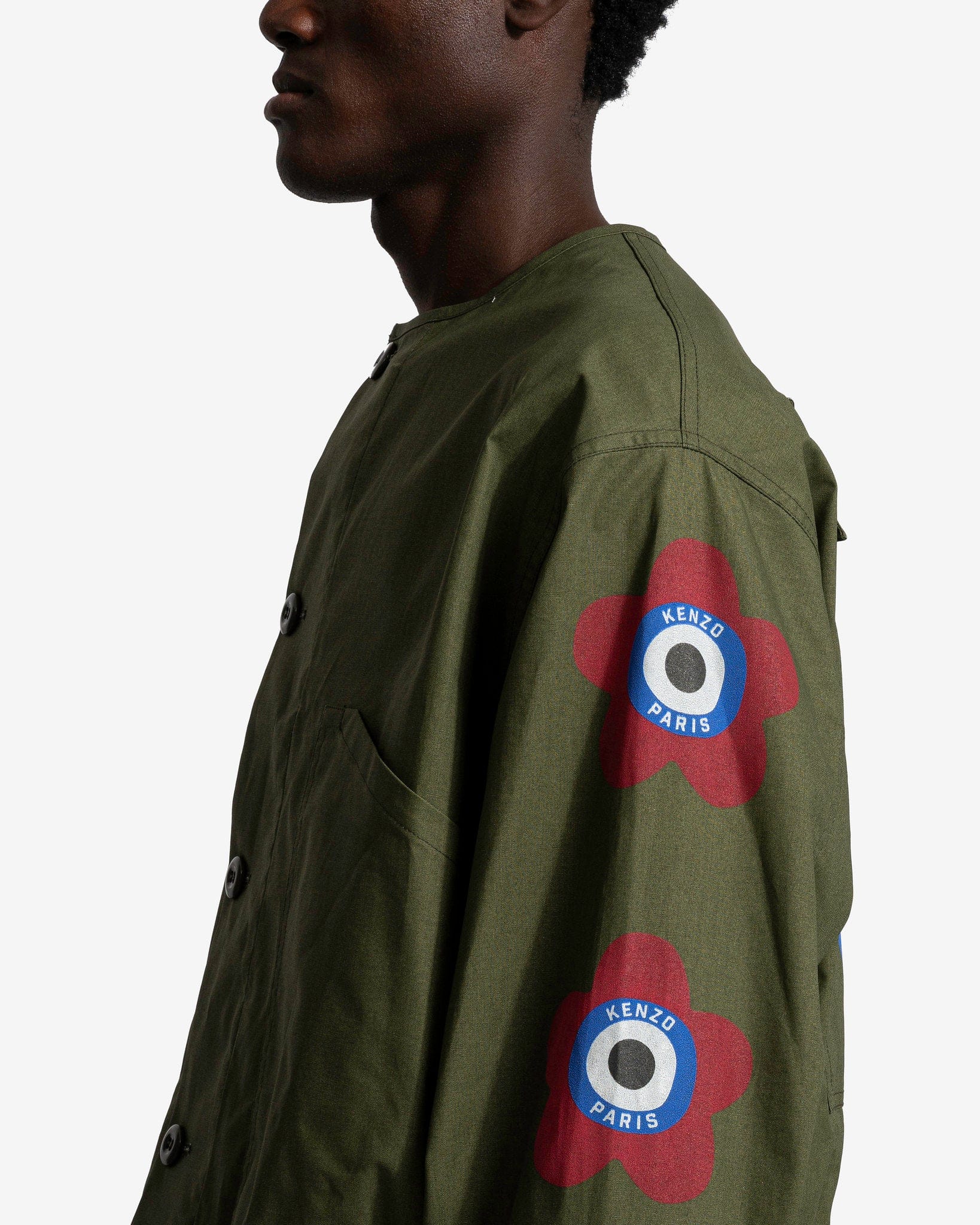 KENZO Men's Jackets Target Army Blouson in Dark Khaki