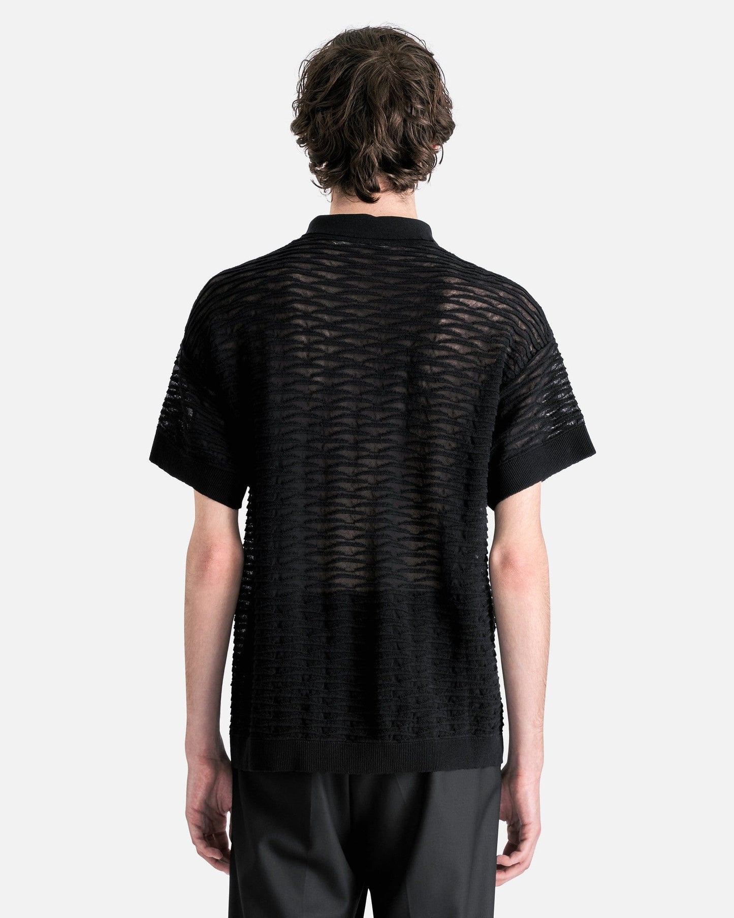 NAMACHEKO Men's Shirts Taske Scale Polo in Black