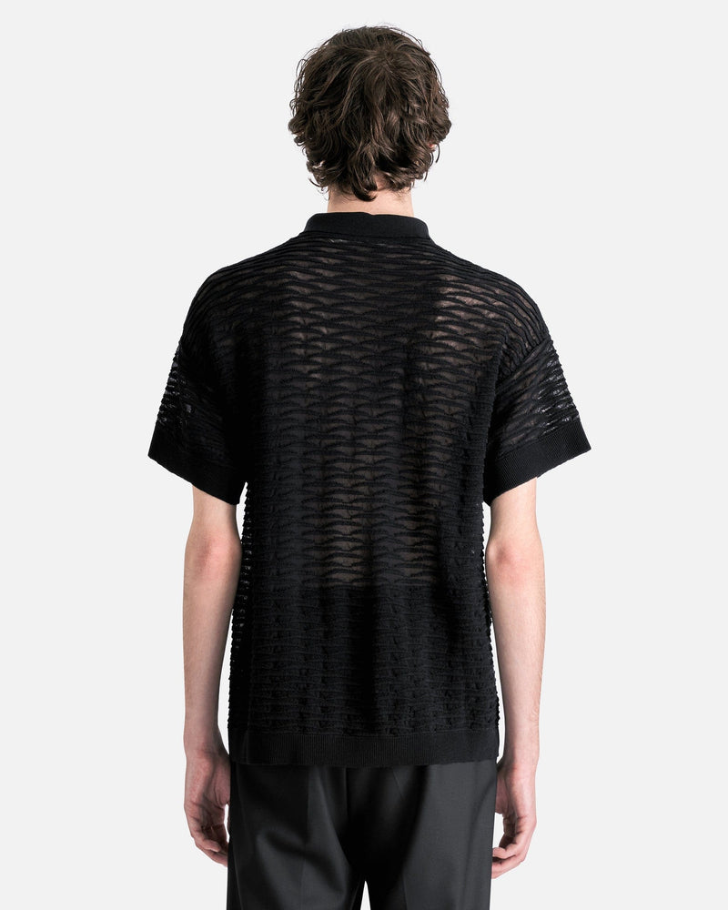 NAMACHEKO Men's Shirts Taske Scale Polo in Black