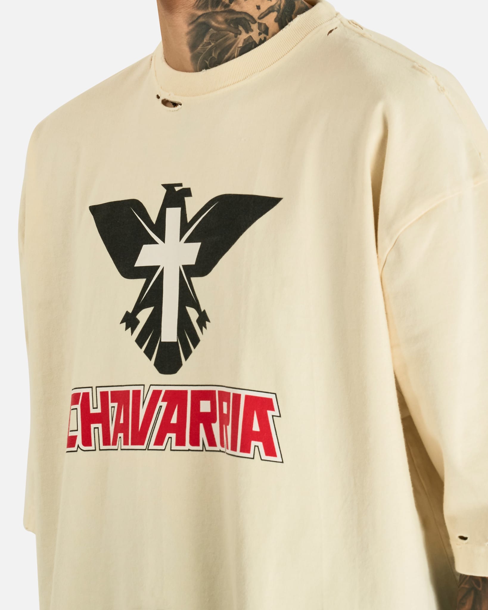 Willy Chavarria Men's T-shirts Tecate Buffalo Tee in Masa