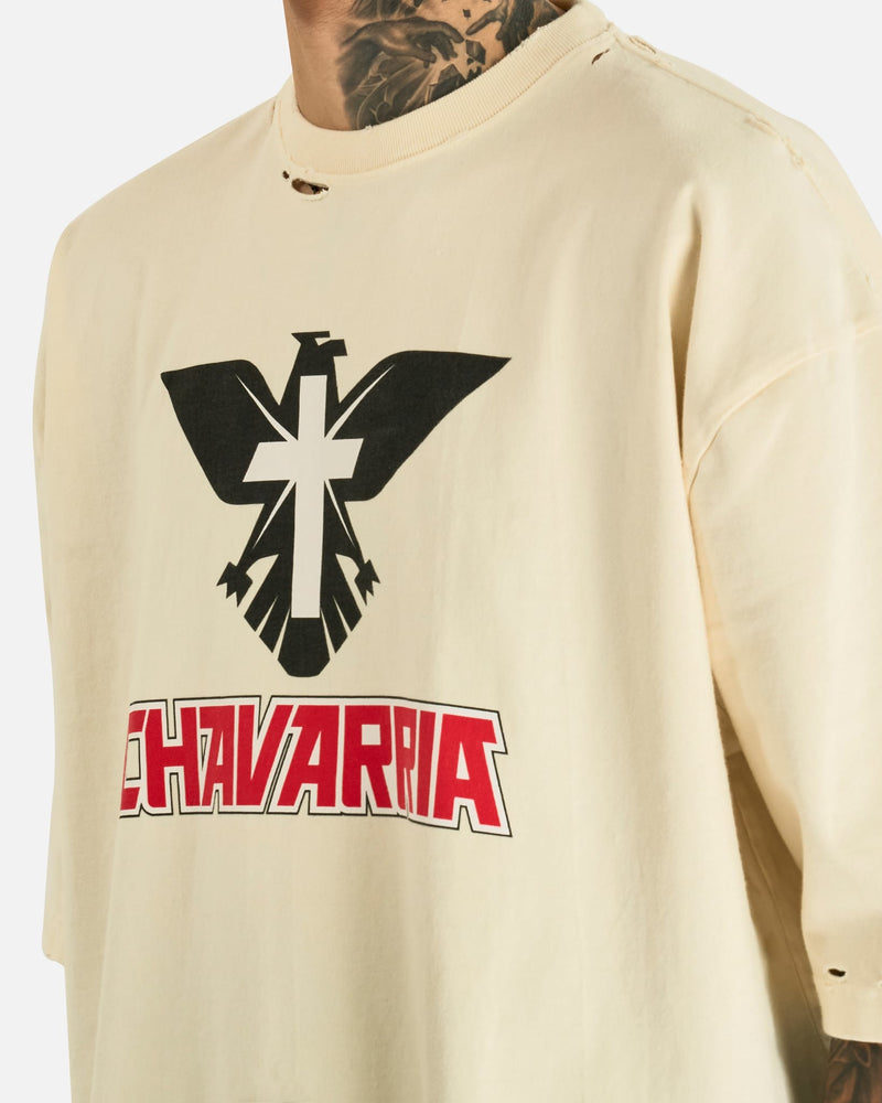 Willy Chavarria Men's T-shirts Tecate Buffalo Tee in Masa