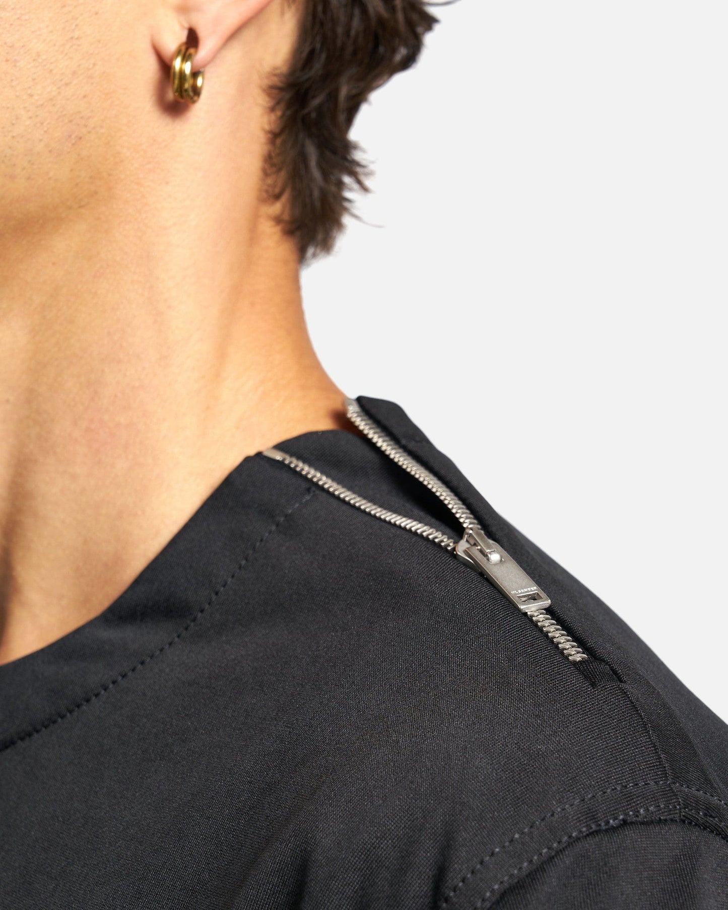 SVRN Technical Cotton Jersey Sweatshirt in Black