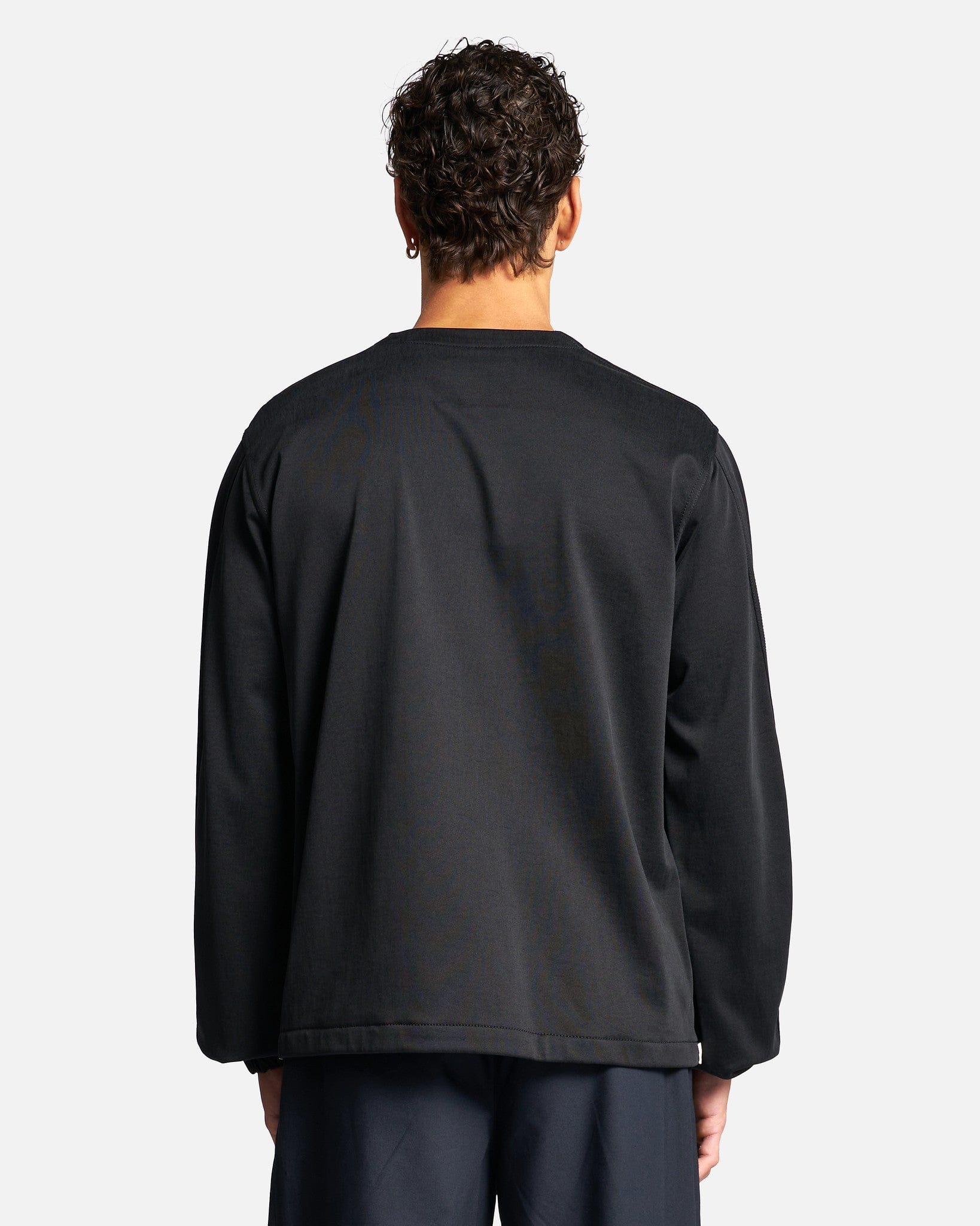 SVRN Technical Cotton Jersey Sweatshirt in Black