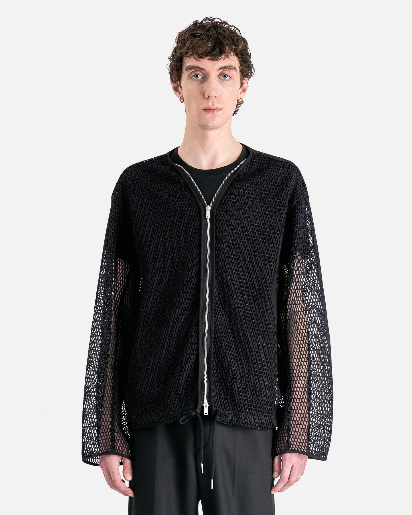 Jil Sander Men's Jackets Technical Nylon Blouson in Black