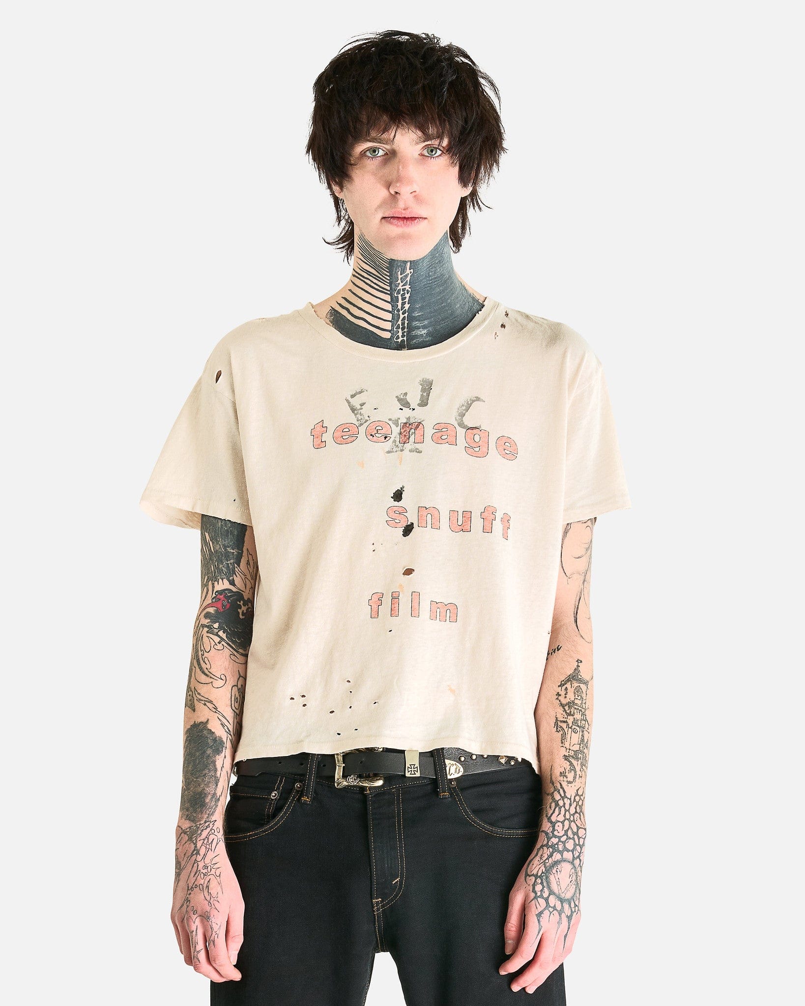 Enfants Riches Deprimes Men's T-Shirts Teenage Snuff T-Shirt in Army White