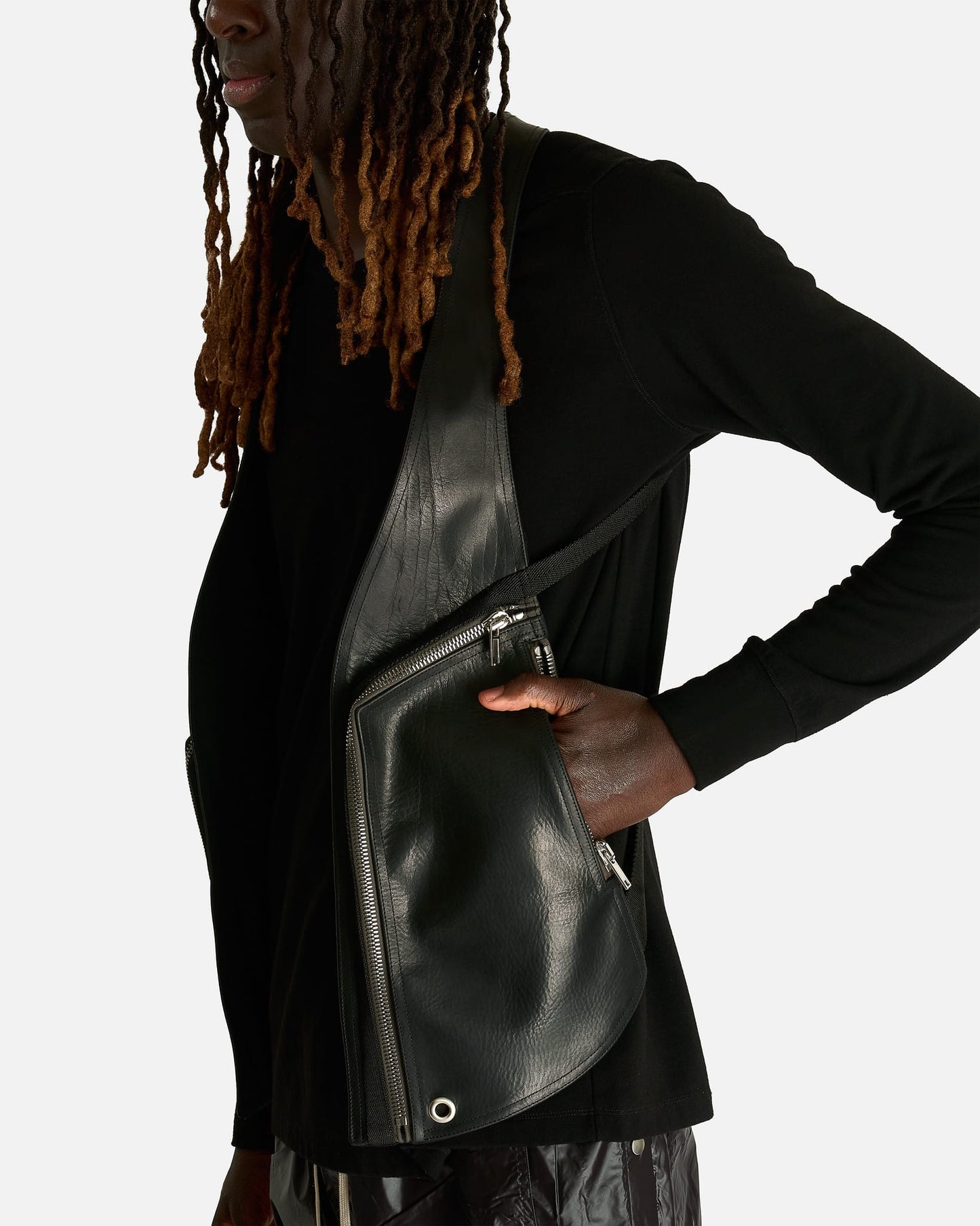 Rick Owens Men's Tops Temple Bauhaus Vest in Black