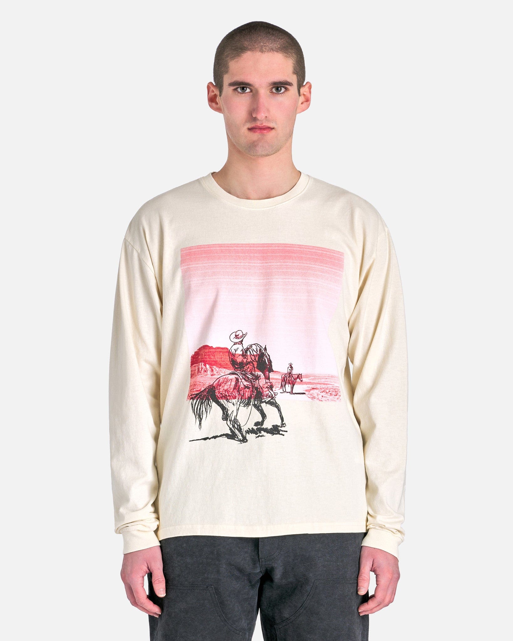 One of These Days Men's T-Shirts Temptation Longsleeve in Bone