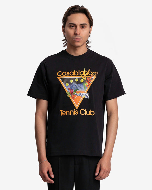 Casablanca Men's T-Shirts Tennis Club Icon T-Shirt in Black