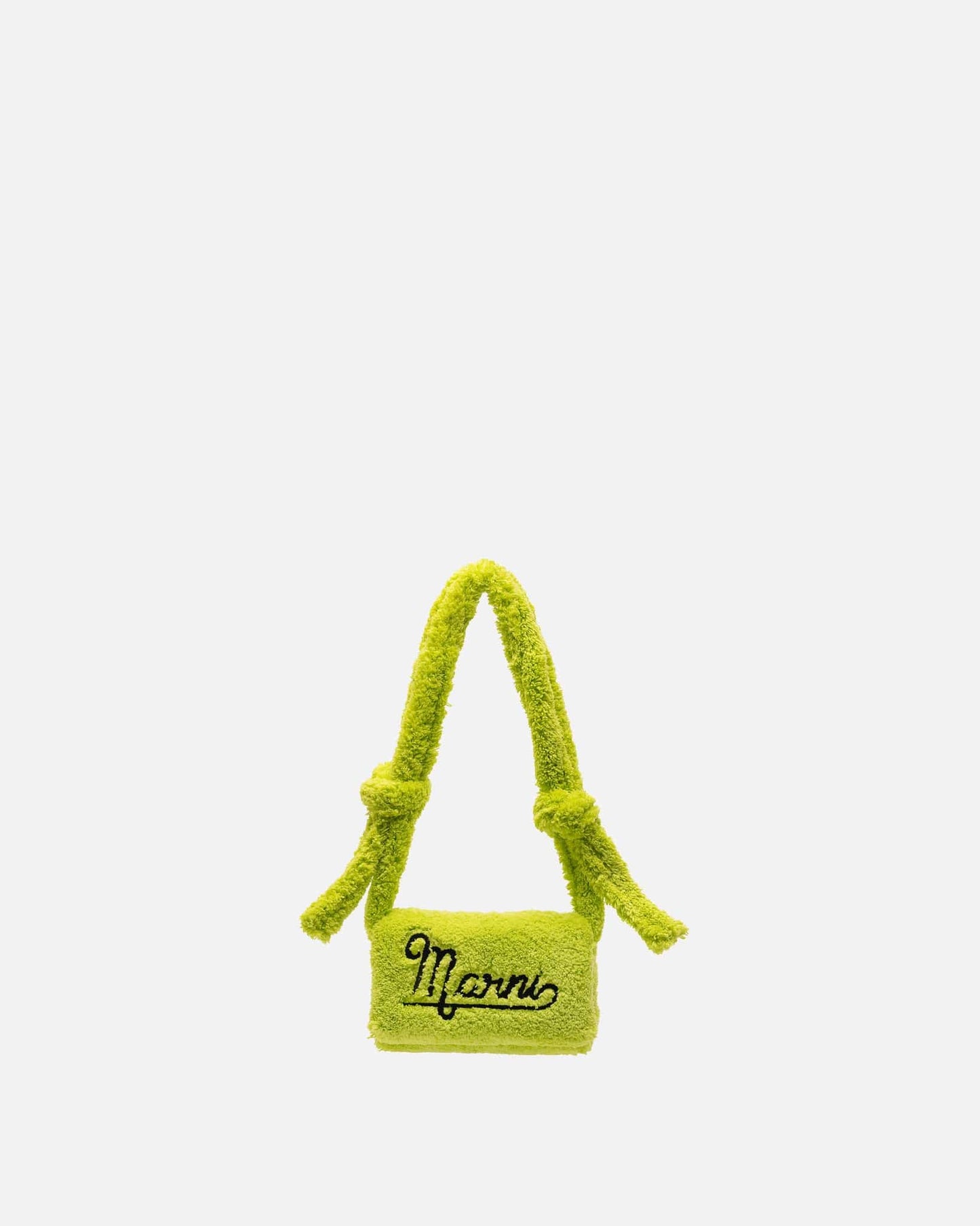 Marni Men's Bags Terry Cloth Large Prism Bag in Light Lime