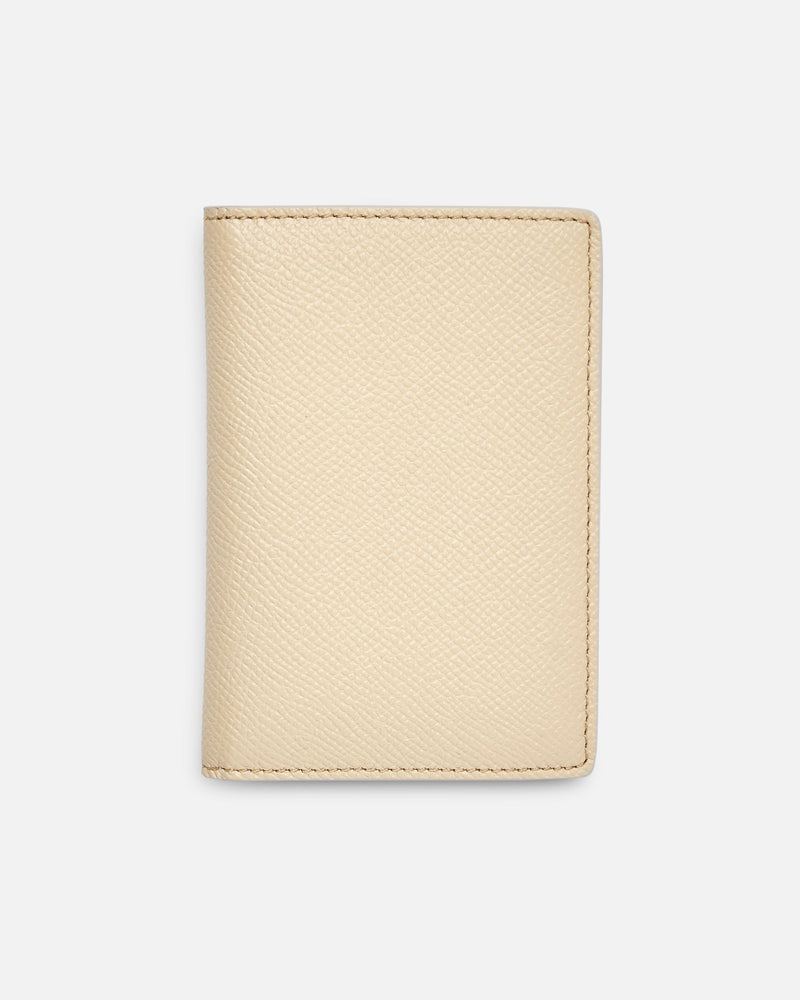 Maison Margiela Leather Goods Textured Leather Cardholder in White