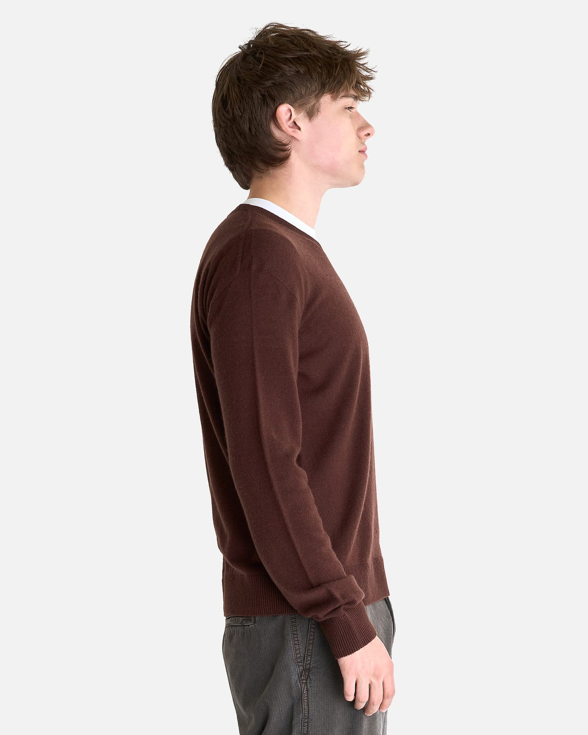 The Row Men's Sweater Thamm Top in Chocolate