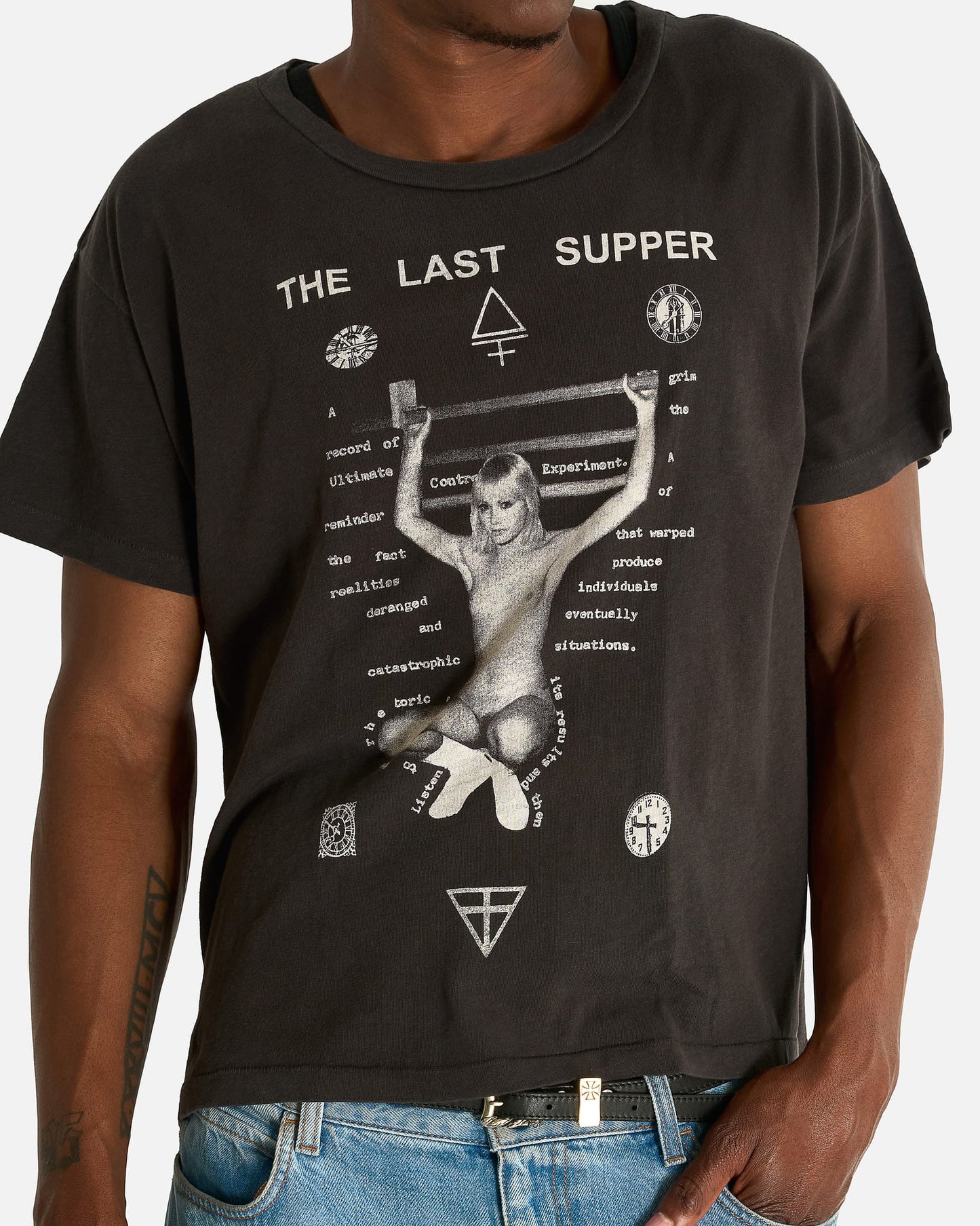 Enfants Riches Deprimes Men's T-shirts The Last Supper T-Shirt in Faded Black
