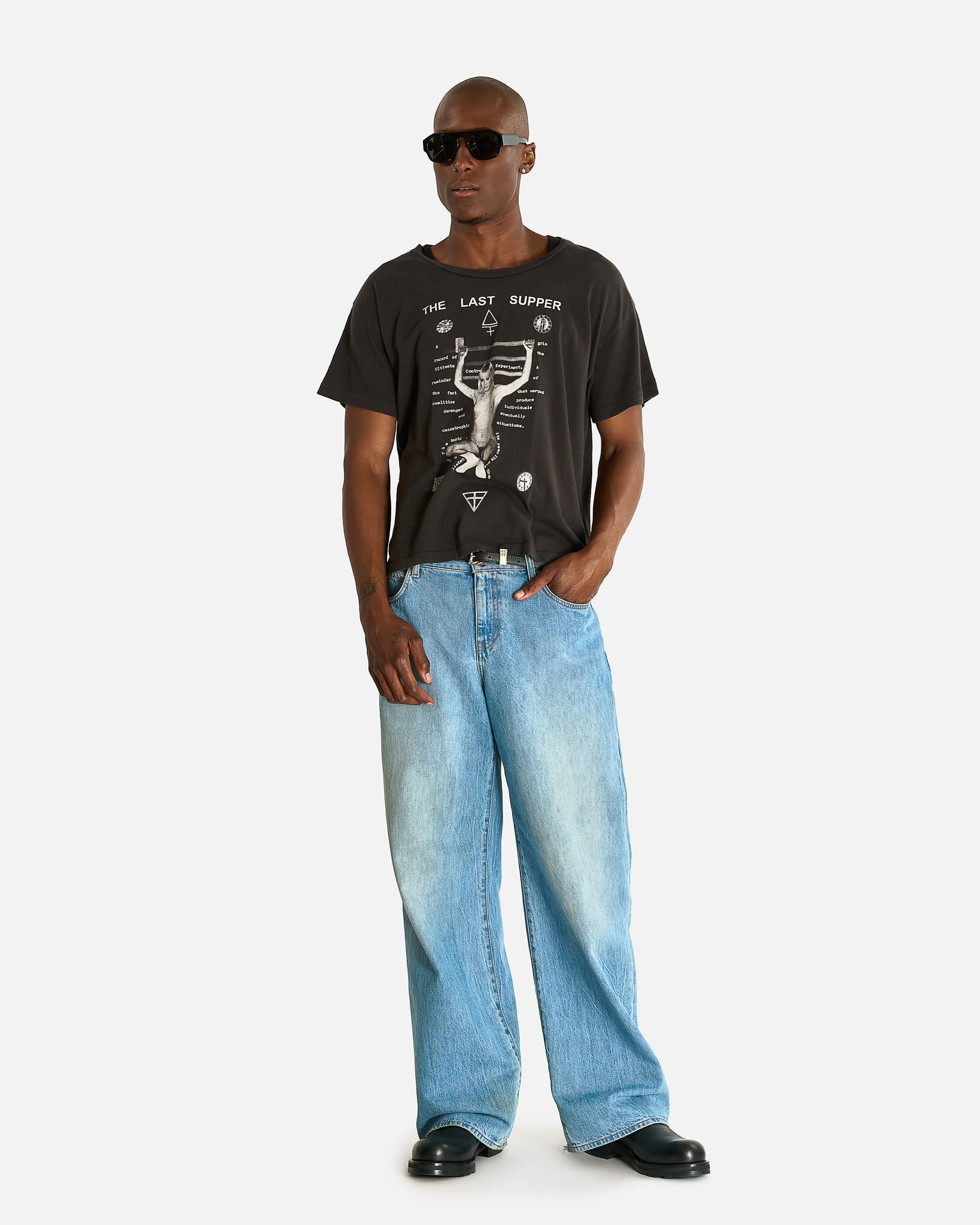 Enfants Riches Deprimes Men's T-shirts The Last Supper T-Shirt in Faded Black
