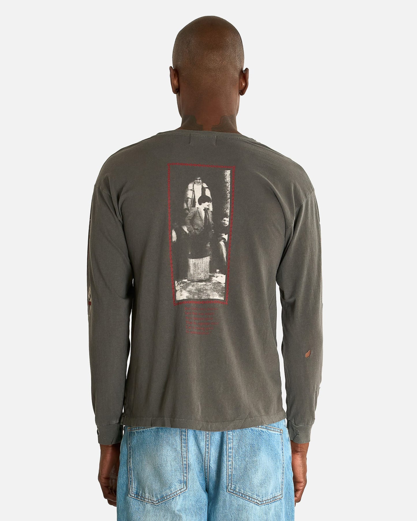 Enfants Riches Deprimes Men's Shirts The Reality of God LS T-Shirt in Washed Black