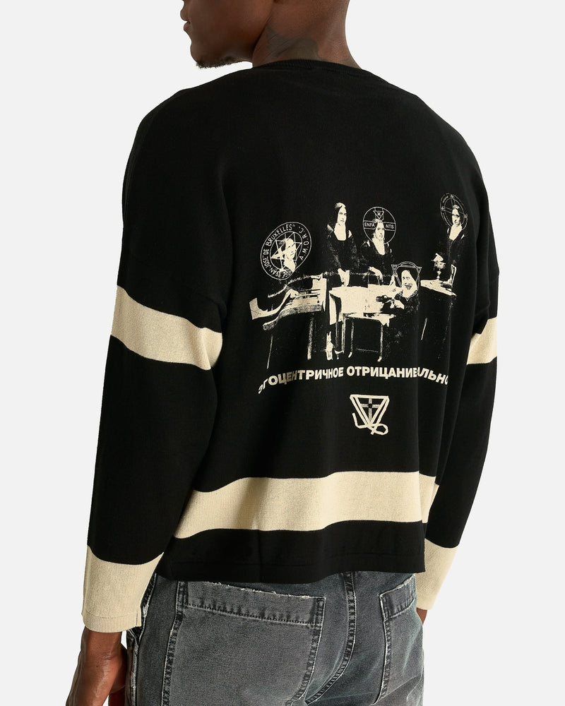 Enfants Riches Deprimes Men's Sweater They Broke Me Hockey Jersey Sweater in Black/Stone