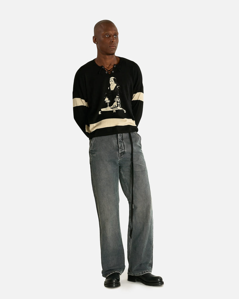 Enfants Riches Deprimes Men's Sweater They Broke Me Hockey Jersey Sweater in Black/Stone