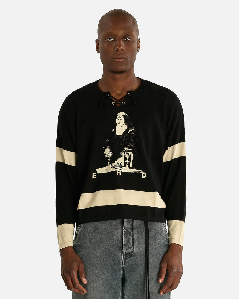 Enfants Riches Deprimes Men's Sweater They Broke Me Hockey Jersey Sweater in Black/Stone