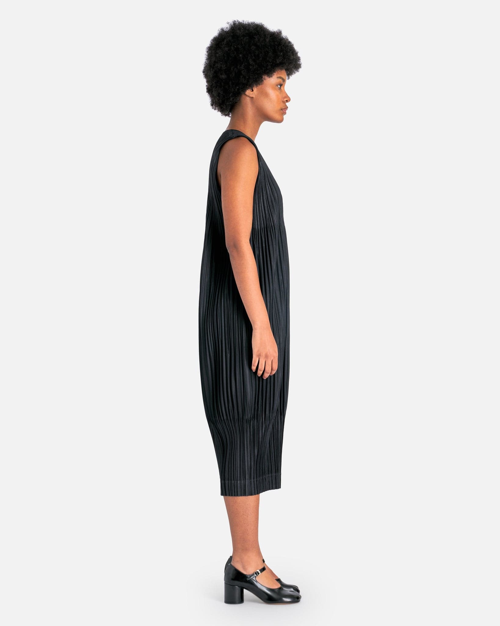 Pleats Please Issey Miyake Women Dresses Thicker Bottoms 2 Dress in Black