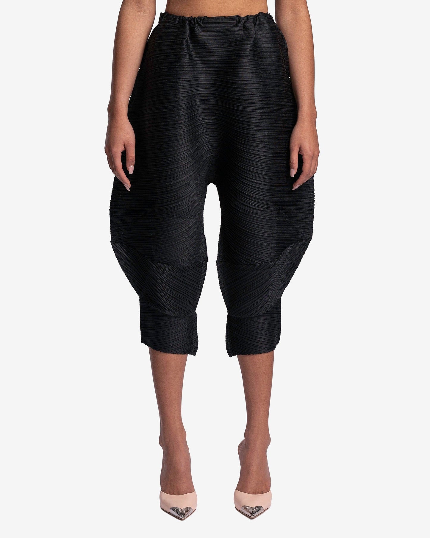 Pleats Please Issey Miyake Women Pants Thicker Bounce Pants in Black