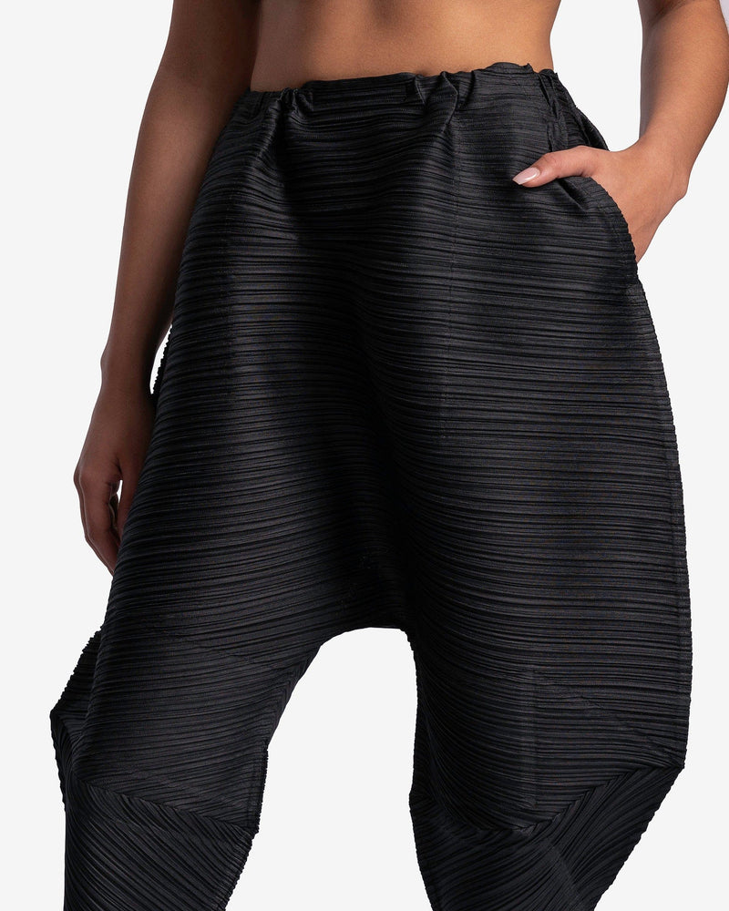 Pleats Please Issey Miyake Women Pants Thicker Bounce Pants in Black
