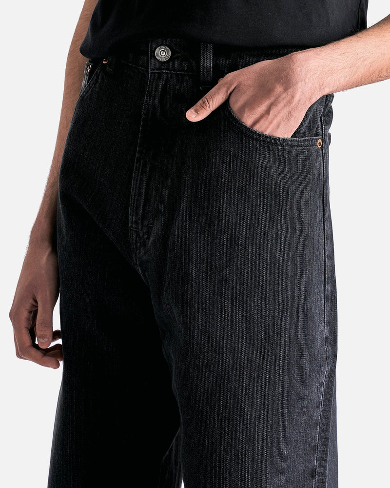 Our Legacy Men's Pants Third Cut in Real Black Chain Twill Denim