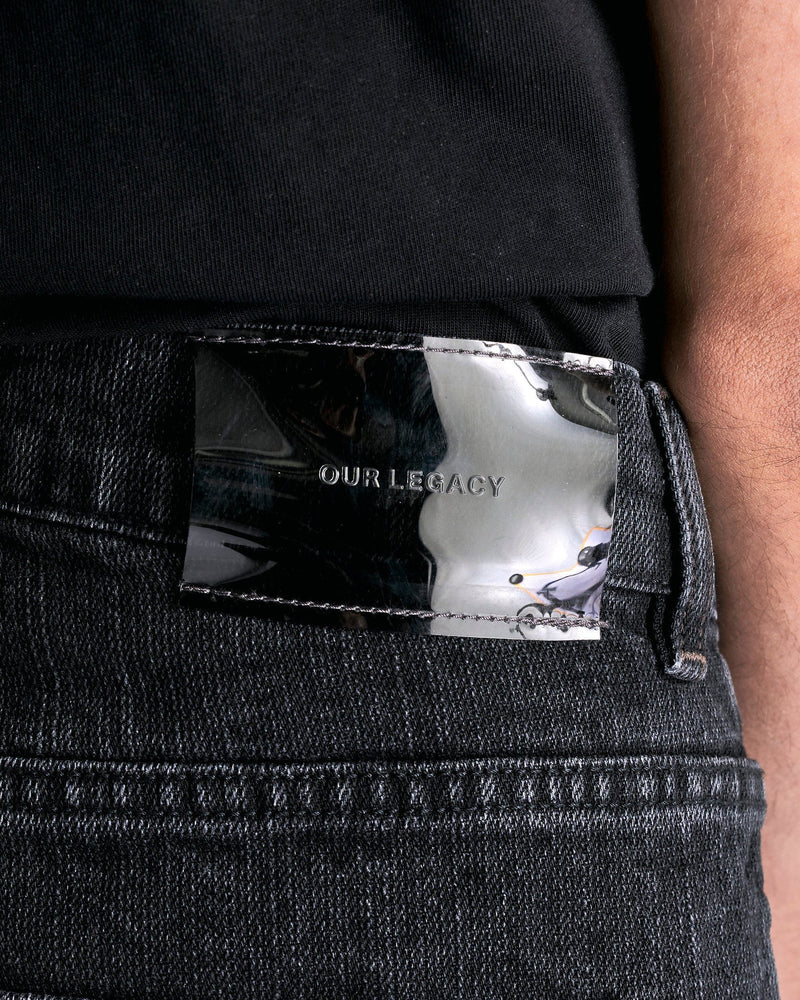 Our Legacy Men's Pants Third Cut in Real Black Chain Twill Denim