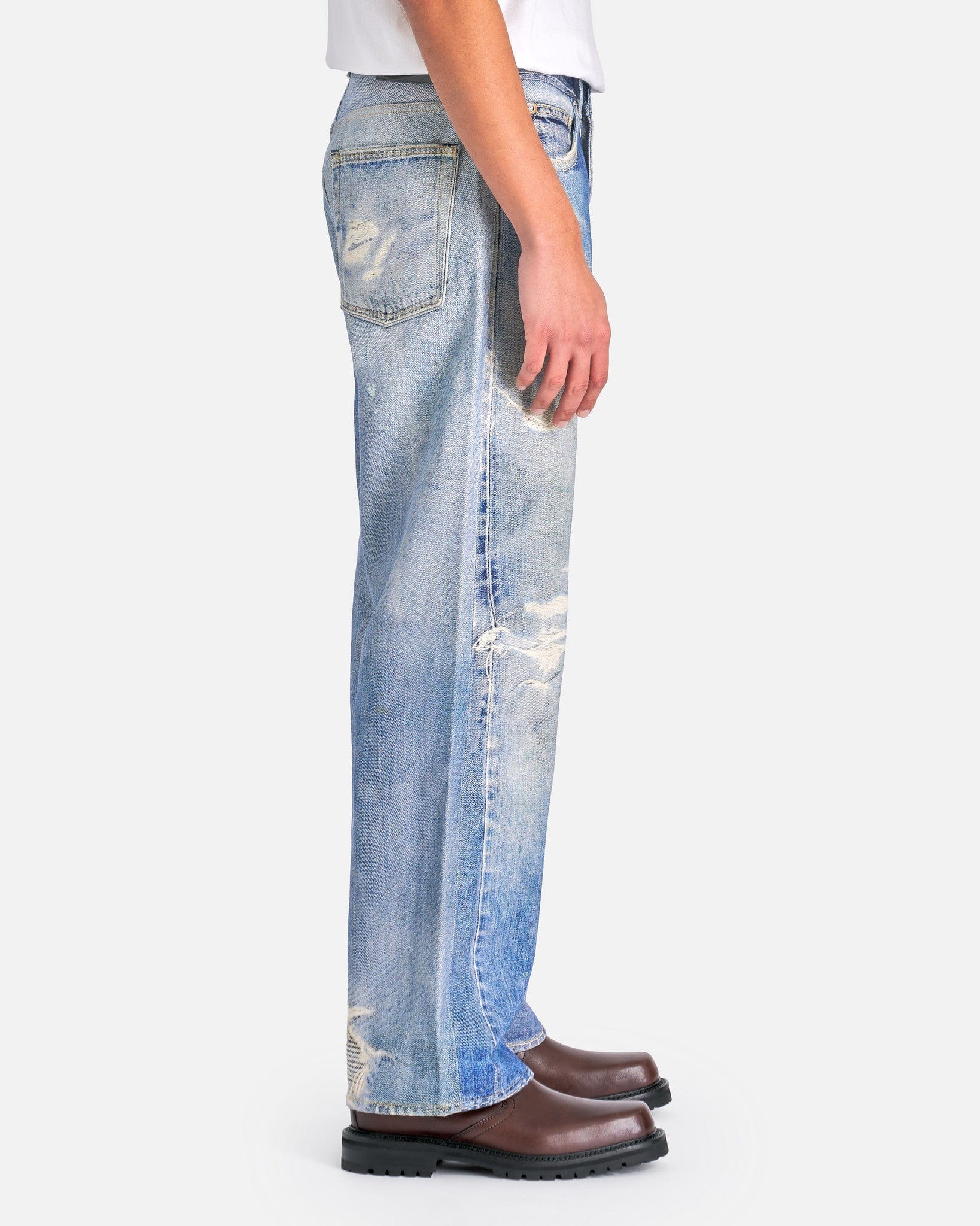 Our Legacy Men's Pants Third Cut Jeans in Digital Denim Print