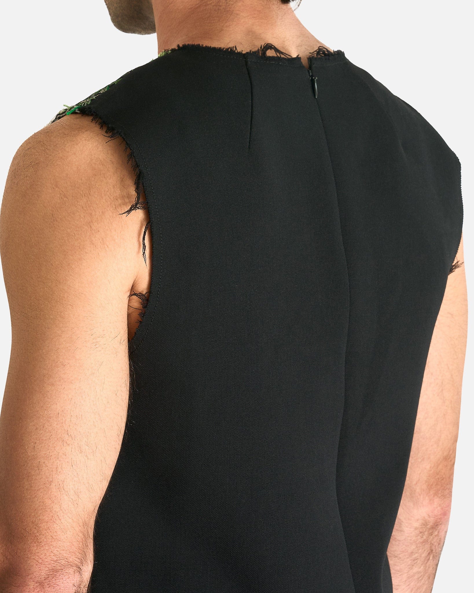 AUBERO Men's Tops M Thread Preservation Shell Top in Green/White