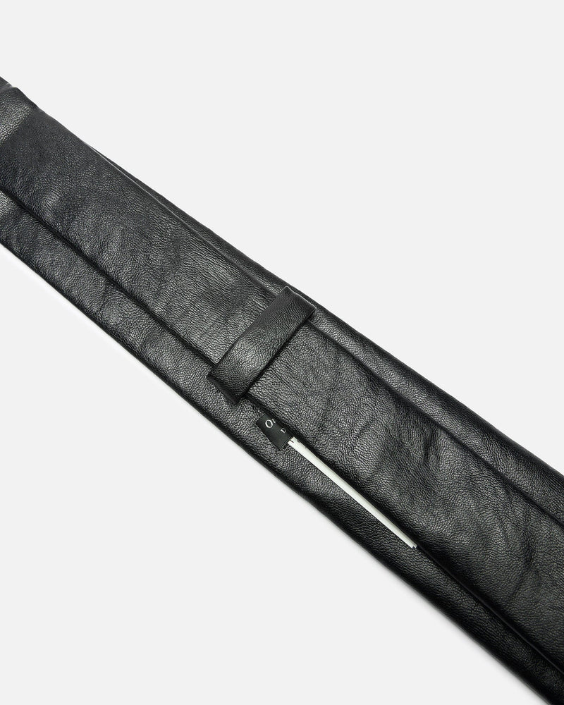 Our Legacy Ties OS Tie in Black Real Fake Leather