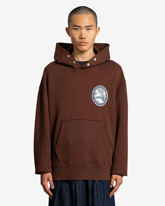 KENZO Men's Sweatshirts Tiger Patch Oversized Hoodie in Dark Brown