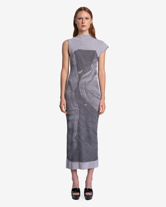 Paloma Wool Women Dresses Tishasu Scanned Picture Jacquard Dress in Grey