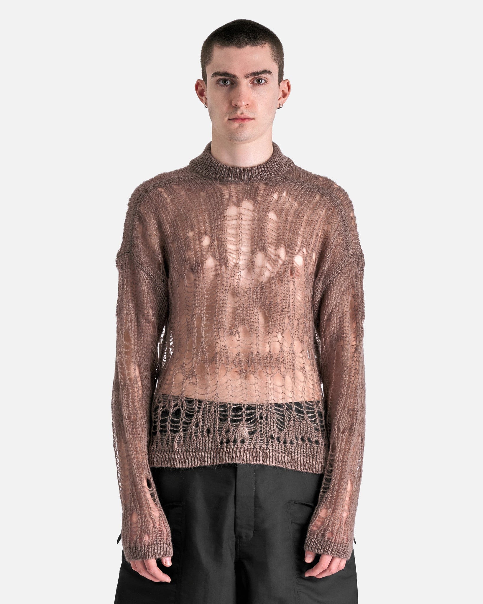 Rick Owens Men's Sweater Tommy Lupetto Sweater in Dust