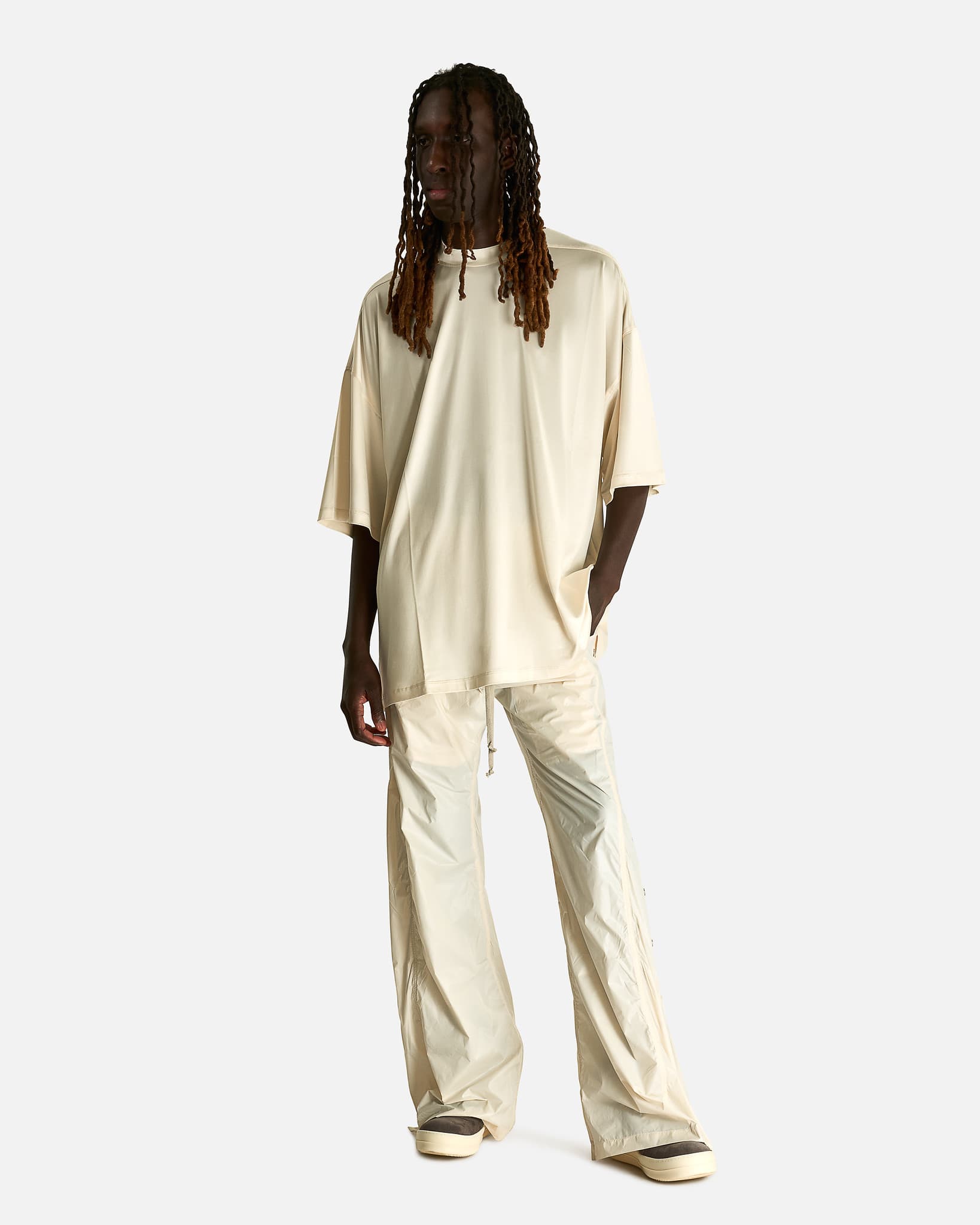 Rick Owens DRKSHDW Men's T-shirts OS Tommy T in Cream