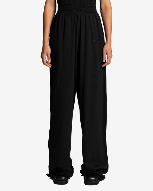 VETEMENTS Women Pants Tonal Baggy Logo Jersey Sweatpants in Black