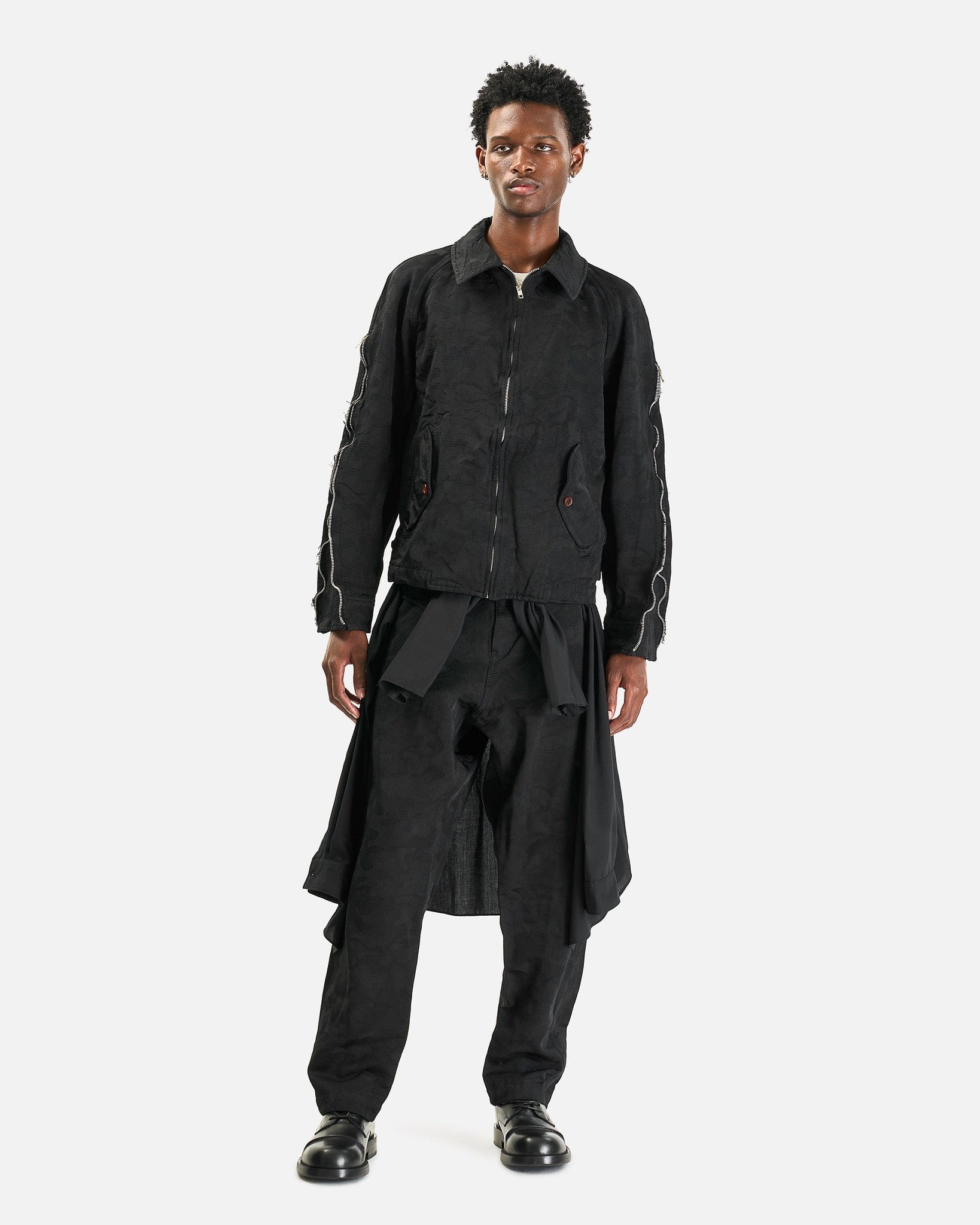 COMME DES GARCONS BLACK - Women Double Zipper Line Pants