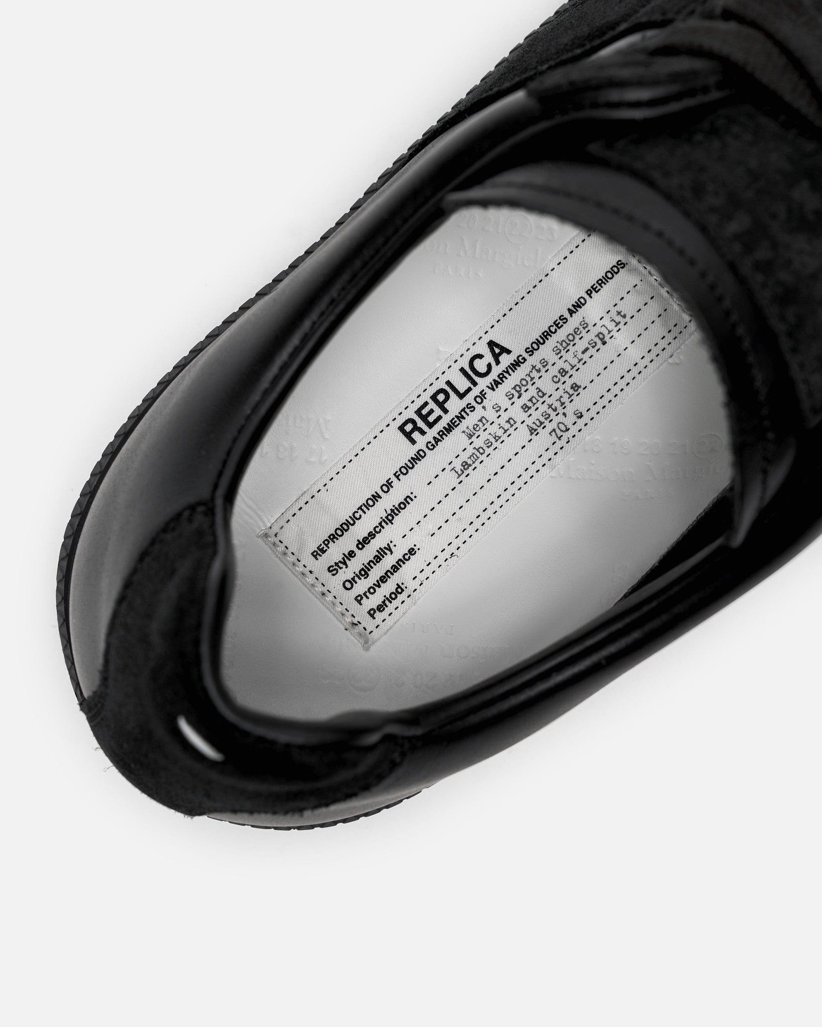 Maison Margiela Men's Sneakers Tonal Replica Sneaker in Black