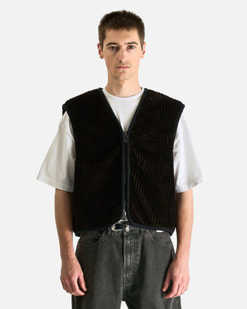 Our Legacy Men's Tops Top Vest in Profound Brown Mammoth Cord