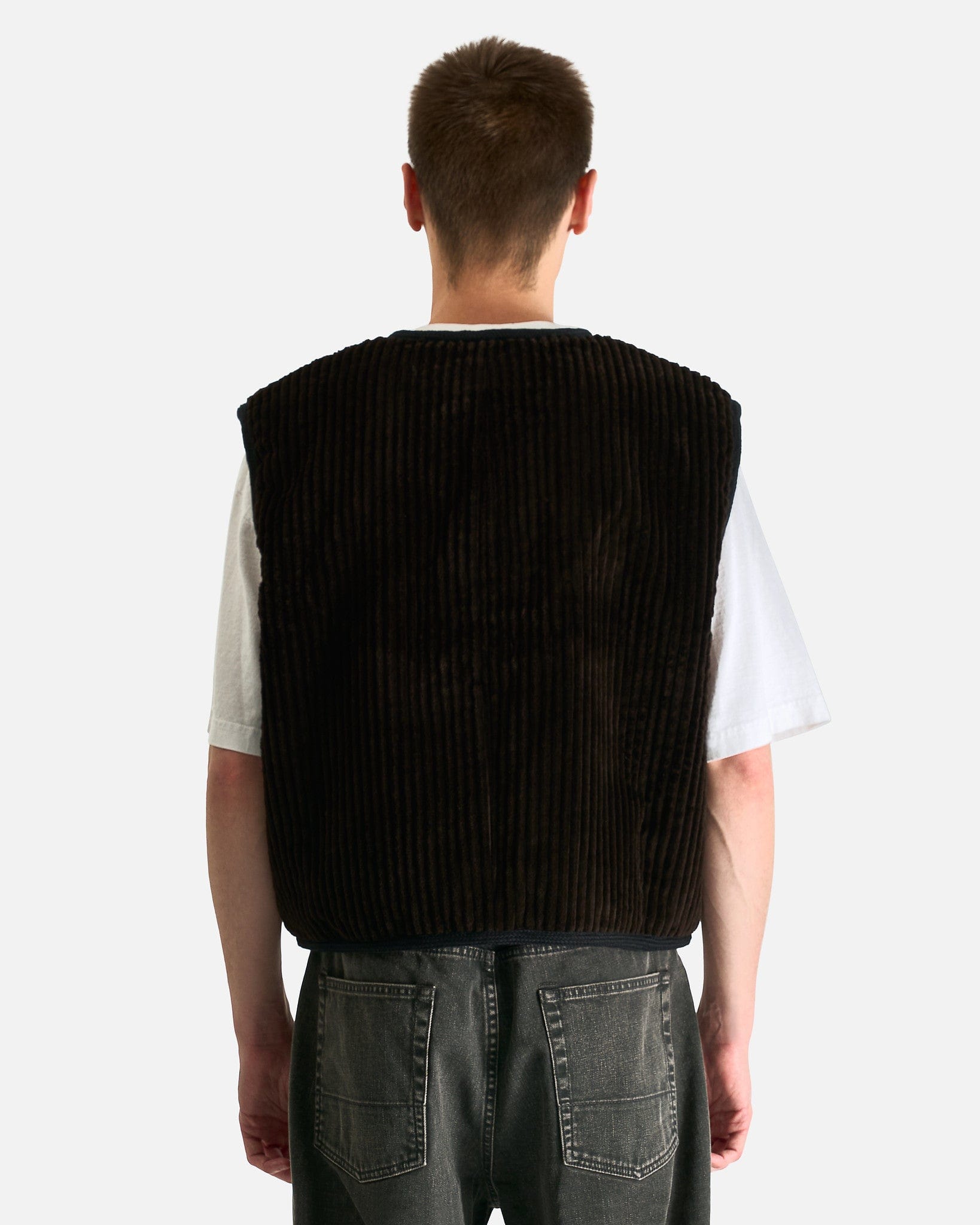 Our Legacy Men's Tops Top Vest in Profound Brown Mammoth Cord