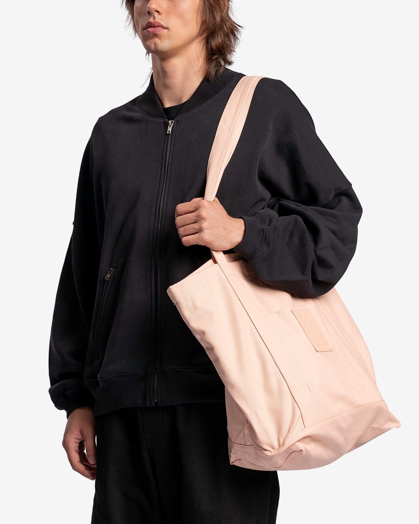 Raf Simons Men's Bags Tote Bag with Inside Bag in Salmon