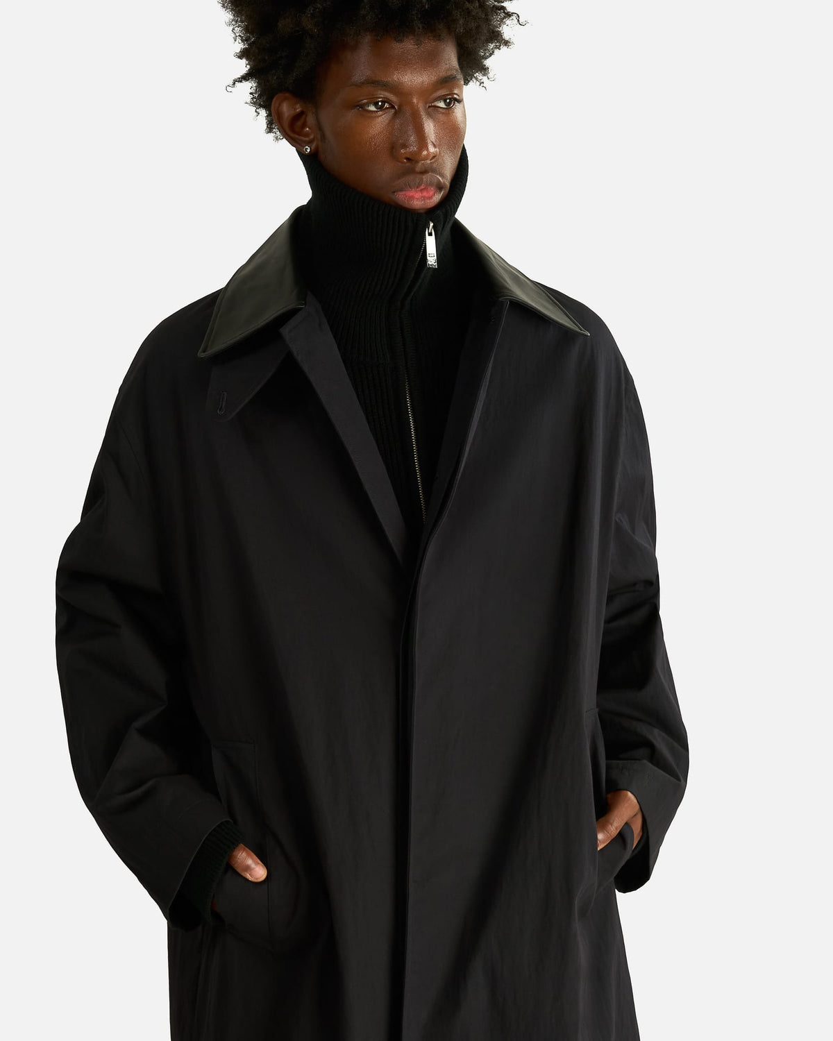 Studio Nicholson Men's Coats Trench Coat in Darkest Navy