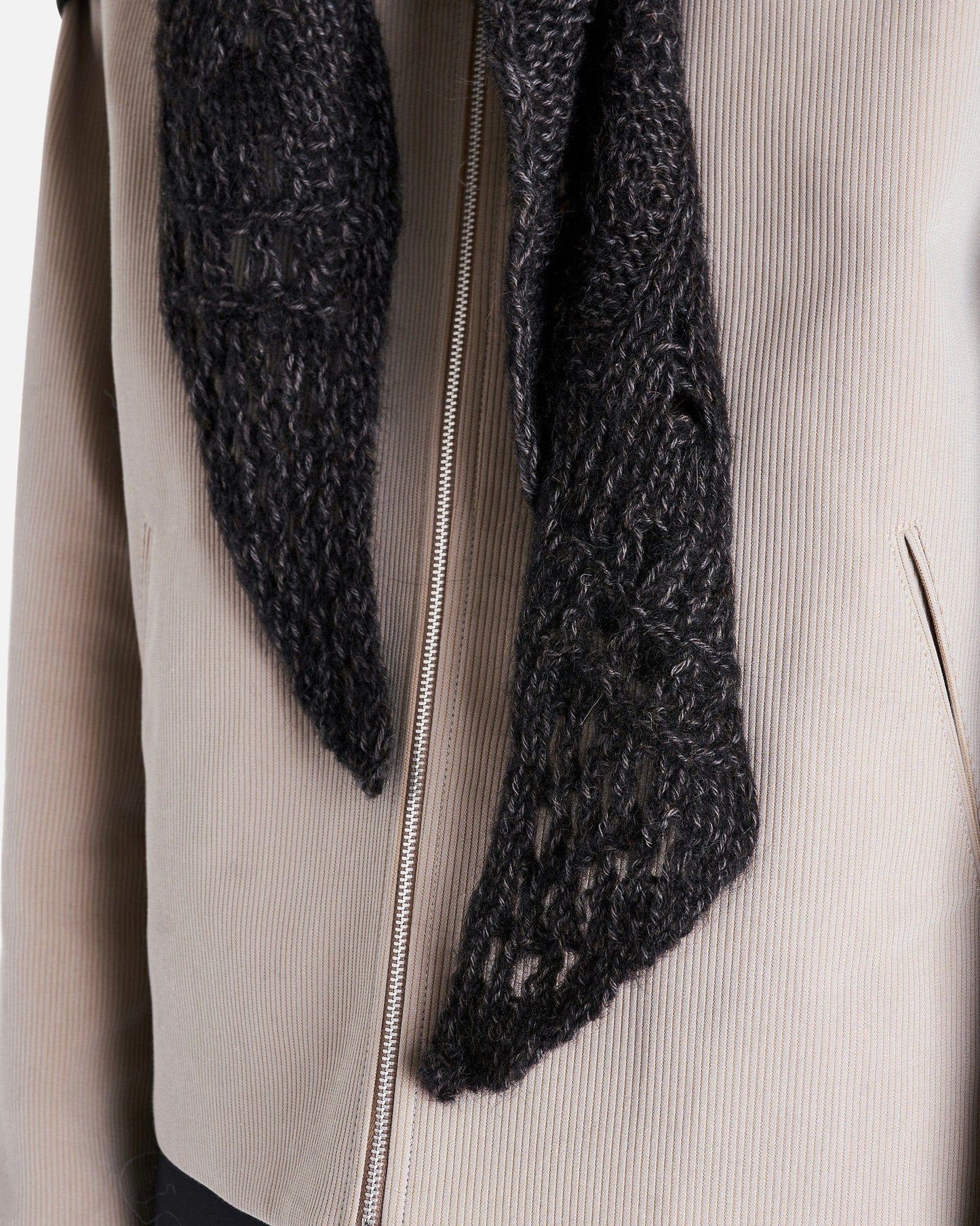 Our Legacy Scarves O/S Triangle Scarf in Charred Chocolate Airy Alpaca