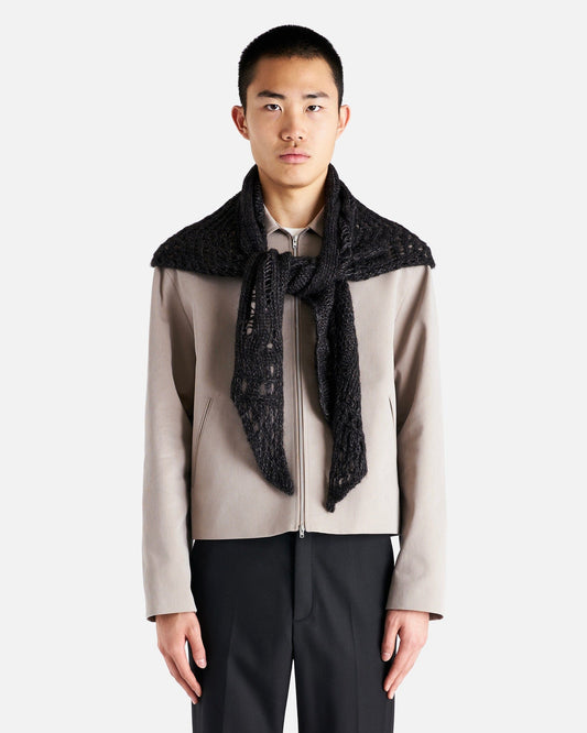 Our Legacy Scarves O/S Triangle Scarf in Charred Chocolate Airy Alpaca