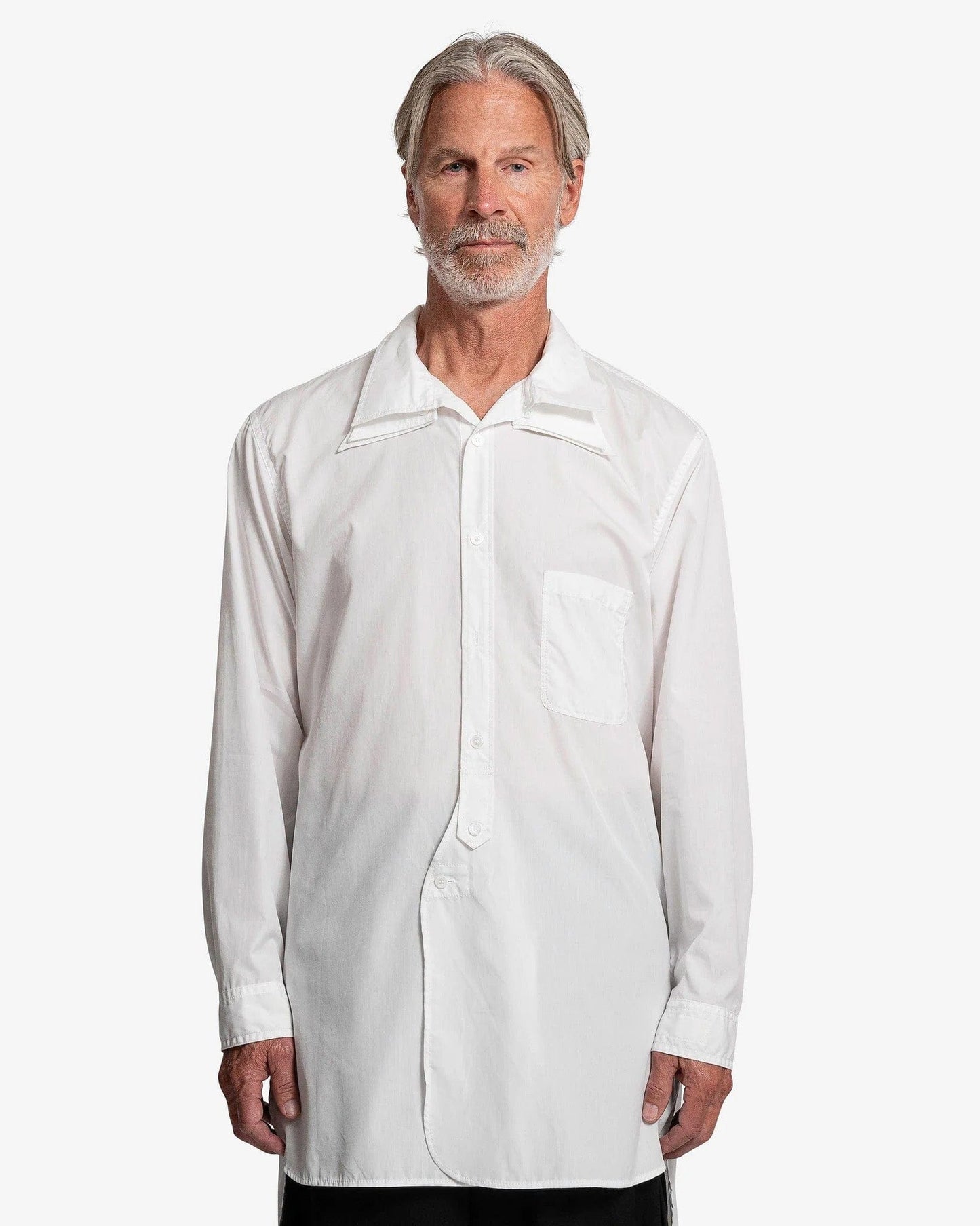 Yohji Yamamoto Pour Homme Men's Shirts Triple Collar Button Up Shirt