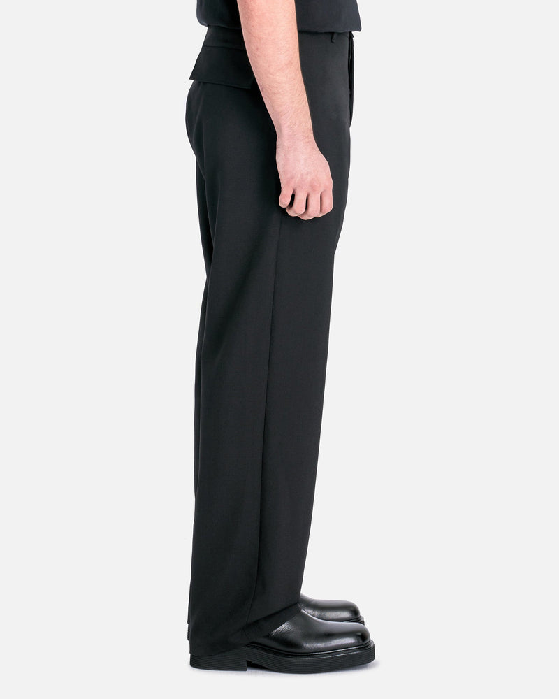 Marni Men's Pants Tropical Wool Trousers in Black