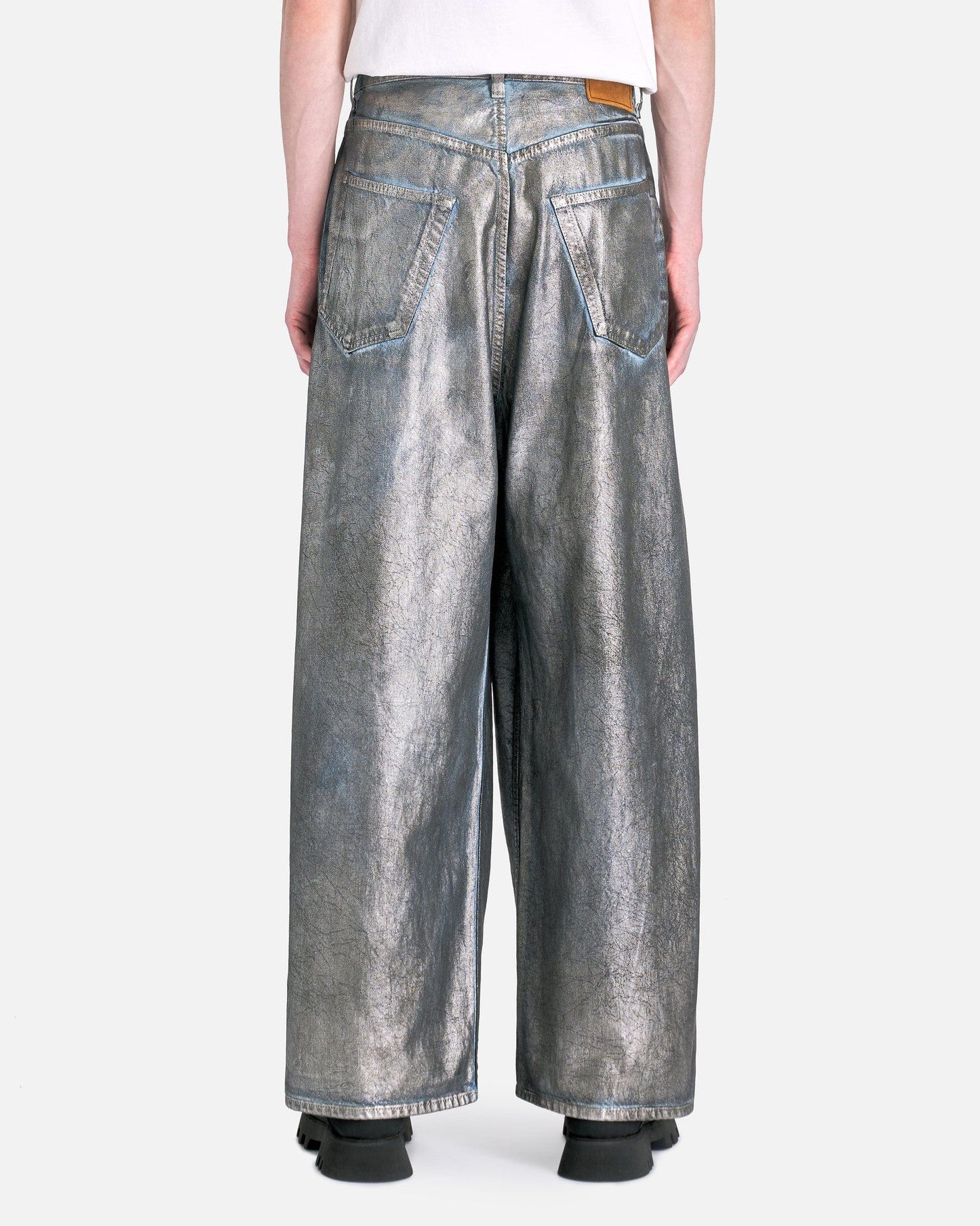 Acne Studios Men's Pants Trousers in Silver/Blue