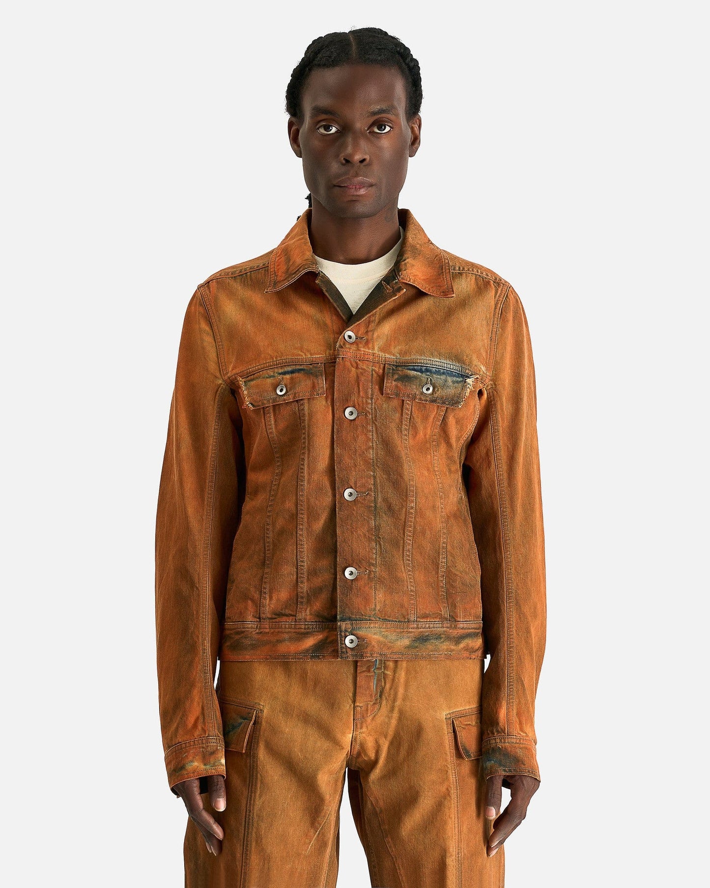 Rick Owens DRKSHDW Men's Jackets Trucker in Orange