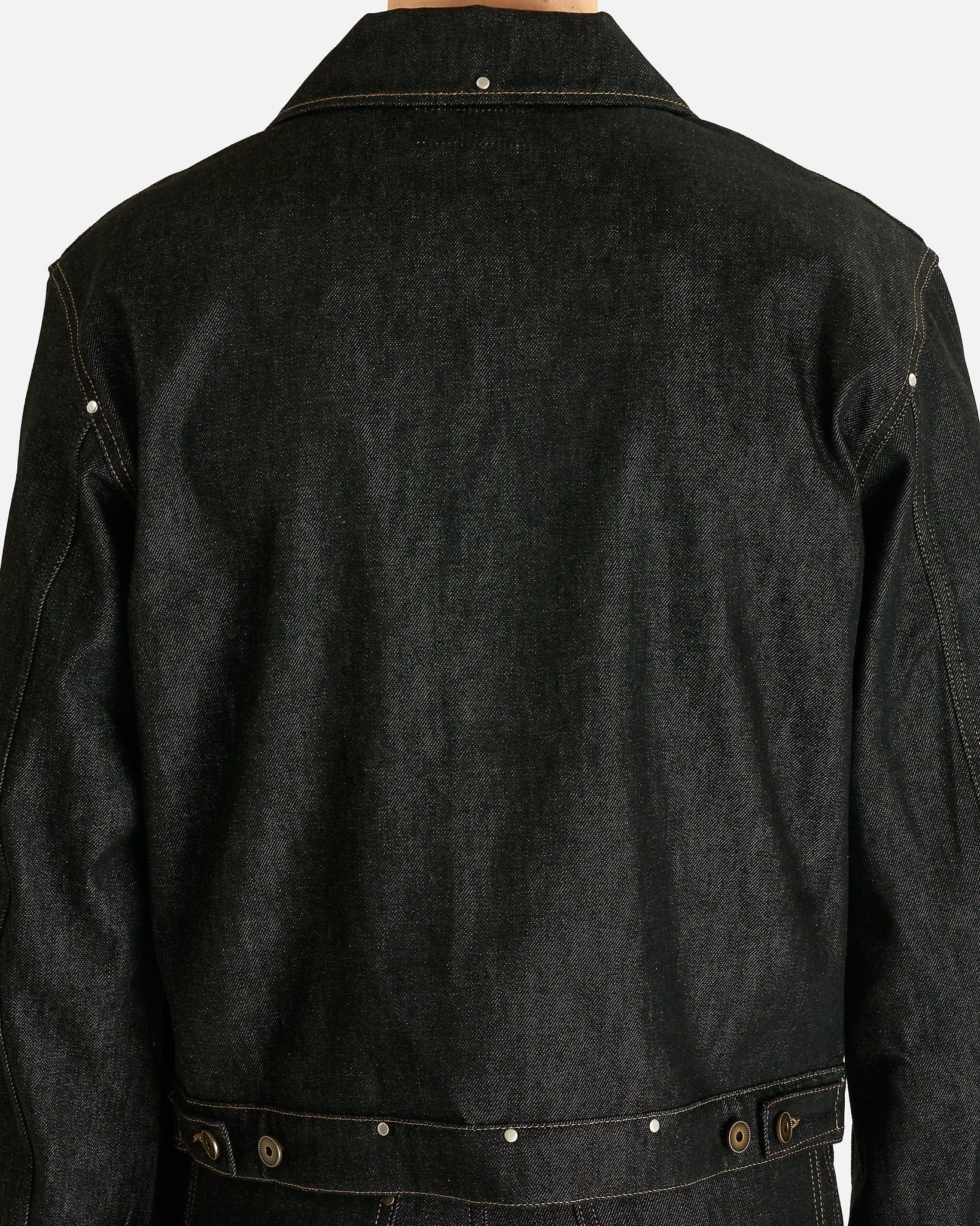 Lemaire Men's Jackets Trucker Jacket with Studs in Slate