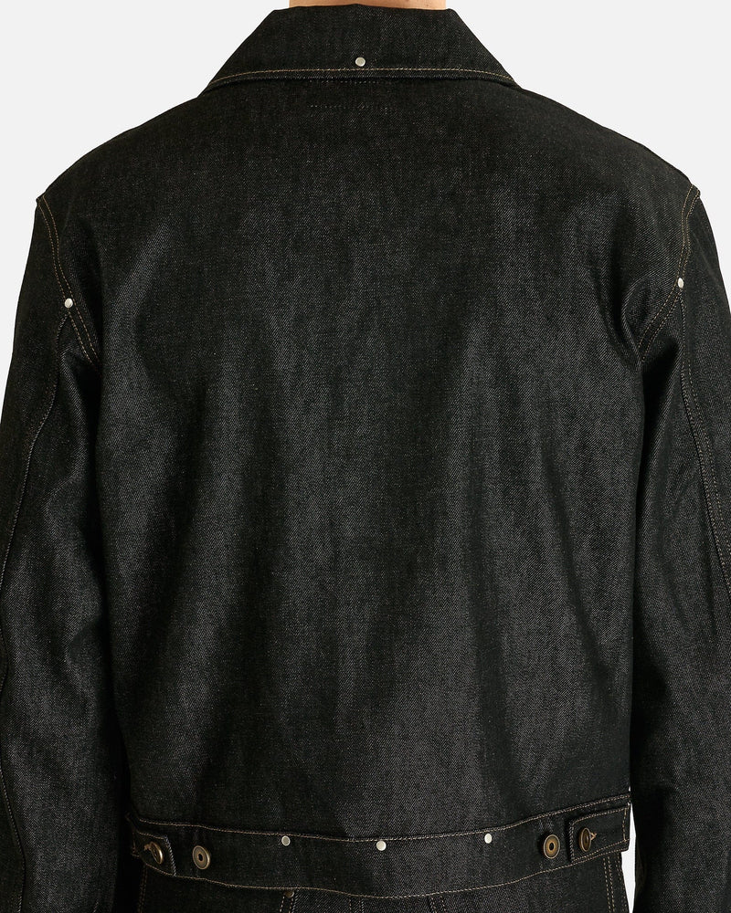 Lemaire Men's Jackets Trucker Jacket with Studs in Slate