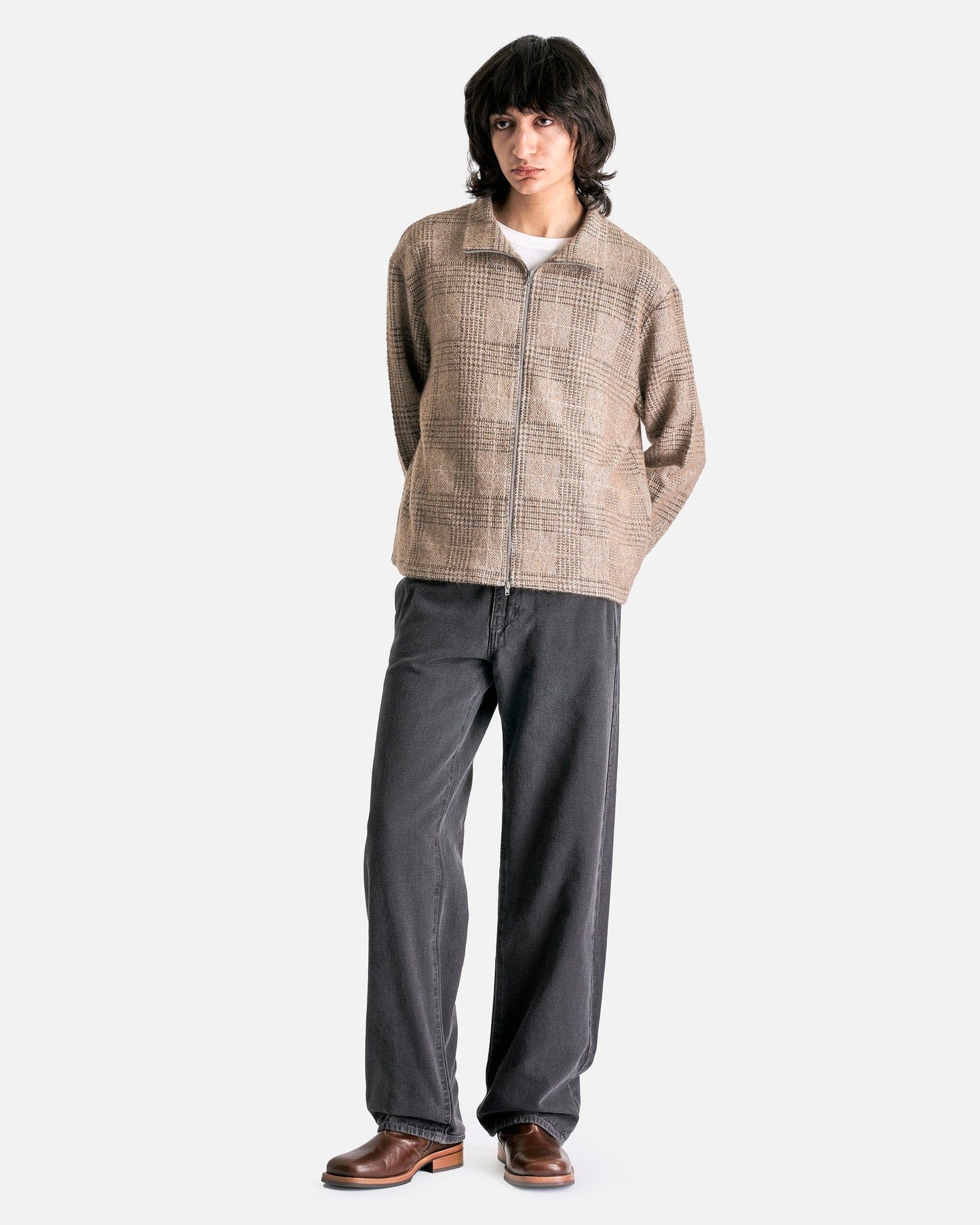Trucker Trouser in Ash Black Reborn Canvas – SVRN